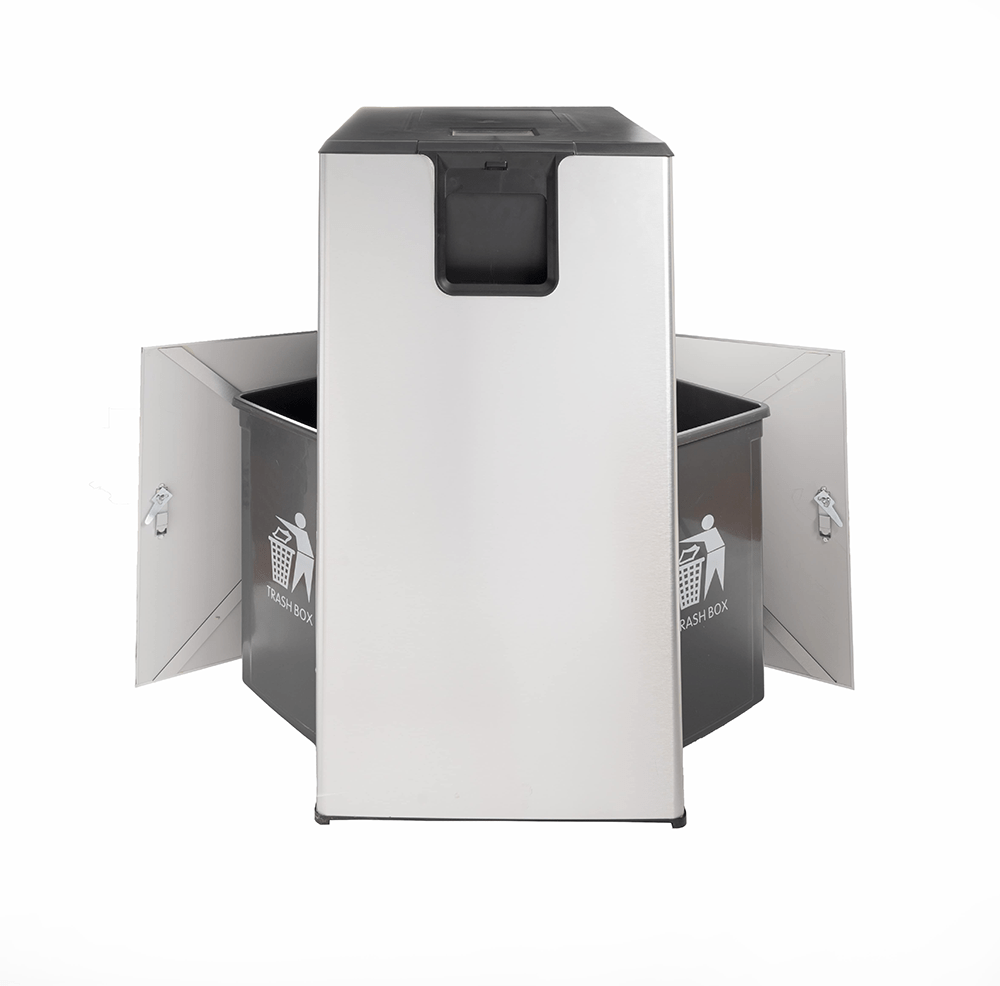 AI Waste Bin convert unsorted waste onsite. Our AI Bin separates waste into recyclables and non-recyclables. It optimizes waste management in your facility, allowing you to save costs, time and labor. It ensures precisely sorted raw material through automatic recognition and segregation